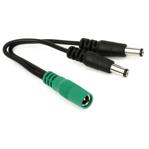 Voodoo Lab 2.1mm Current Doubler Adapter Cable - Dual Straight to Straight - 4 inch