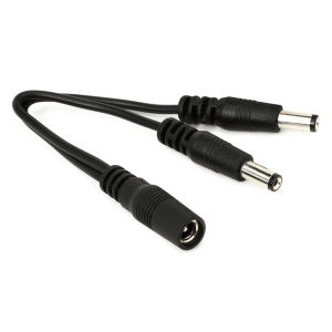 Voodoo Lab 2.1mm Voltage Doubler Adapter Cable - Dual Straight to Straight - 4 inch