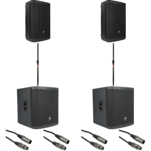 JBL PRX915 15-inch Powered Loudspeaker and PRX918XLF 18-inch Powered Subwoofer PA Bundle