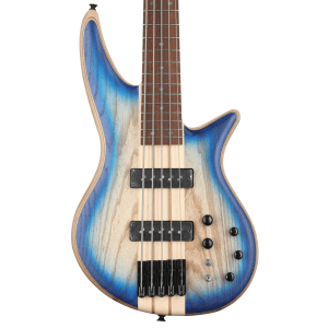 Jackson Pro Series Spectra Bass SB V Poplar Burl - Blue Burst