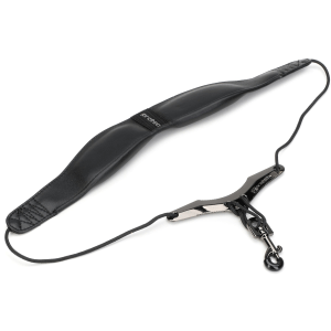 Protec Less Stress Leather Saxophone Neck Strap with Comfort Bar - 22 inch