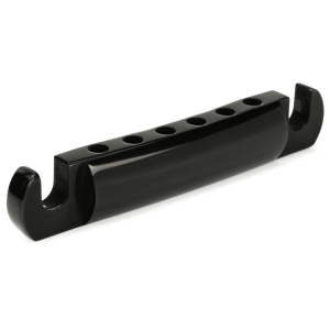 Gibson Accessories Stop Bar Tailpiece with Studs & Inserts - Black Chrome