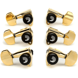 D'Addario Auto-Trim Locking Tuning Machines - 3+3 - Gold