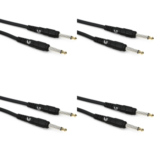 D'Addario PW-CGTPRO-10 Classic Pro Straight to Straight Instrument Cable (4 Pack) - 10 foot Sweetwater Exclusive