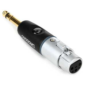 D'Addario PW-P047AA 1/4 inch TRS Male to XLR Female Adapter