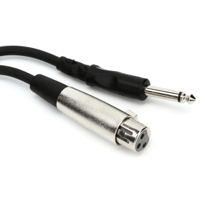 Hosa PXF-103 XLR Female to 1/4 inch TS Male Unbalanced Interconnect Cable - 3 foot
