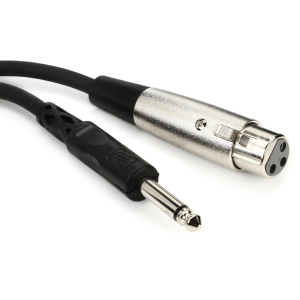 Hosa PXF-110 XLR Female to 1/4 inch TS Male Unbalanced Interconnect Cable - 10 foot