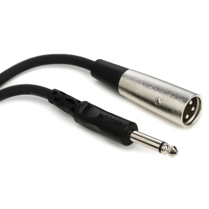 Hosa PXM-115 1/4 inch TS Male to XLR Male Unbalanced Interconnect Cable - 15 foot