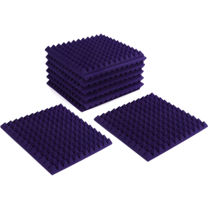 Auralex 2 inch Studiofoam Pyramids 2x2 foot Acoustic Panel 12-pack - Purple