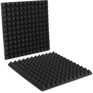 Auralex 2 inch Studiofoam Pyramids 2x2 foot Acoustic Panel 2-pack - Charcoal