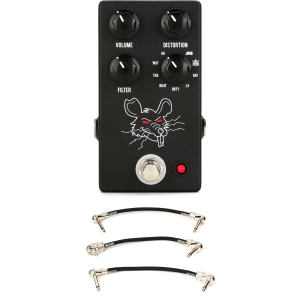 JHS PackRat 9-way Rodent-style Distortion Pedal with Patch Cables
