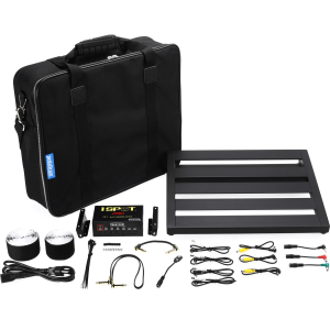Pedaltrain Gigging Pedalboard Kit with Truetone Power & EBS Flat Patch Cables