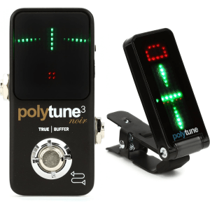 TC Electronic PolyTune 3 Noir Mini Polyphonic Tuning Pedal Bundle