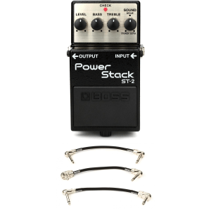 Boss ST-2 Power Stack Overdrive Pedal with Patch Cables