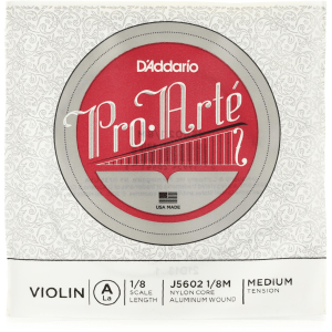 D'Addario J5602 Pro-Arte Violin A String - 1/8 Size, Medium Tension