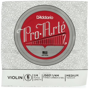 D'Addario J5601 Pro-Arte Violin E String - 1/4 Size, Medium Tension
