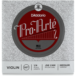 D'Addario J56 Pro-Arte Violin String Set - 1/4 Size, Medium Tension