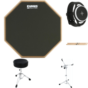 Evans Drummer Practice Bundle with Soundbrenner Pulse Metronome