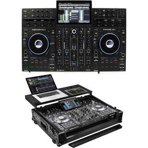 Denon DJ Prime 4+ 4-deck Standalone DJ System with Odyssey Glide Style Case - Black