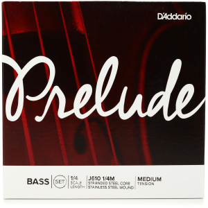 D'Addario J610 Prelude Double Bass String Set - 1/4 Size Medium Tension