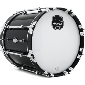 Mapex Quantum Mark II Marching Bass Drum - 14 inches x 16 inches, Gloss Black