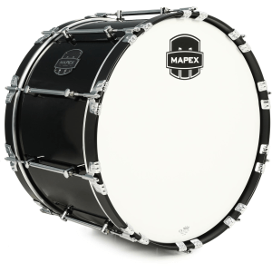 Mapex Quantum Mark II Marching Bass Drum - 14 x 22 inch, Gloss Black