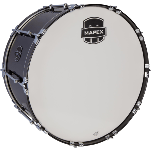 Mapex Quantum Mark II Marching Bass Drum 14 inches x 28 inches, Gloss Black