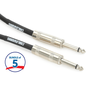 Gator Cableworks Backline Series Instrument Patch Cable (5 Pack) - 10 foot