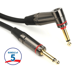 Gator Cableworks Headliner Series Quiet Instrument Cable (5 Pack) - 20 foot