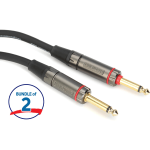 Gator Cableworks Headliner Series Quiet Instrument Cable (2 Pack) - 20 foot