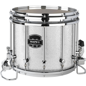 Mapex Quantum XT Marching Snare Drum - 14-inch x 12-inch, Silver Diamond Dazzle