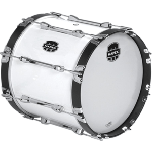 Mapex Qualifier Marching Bass Drum - 18-inch x 14-inch, Gloss White