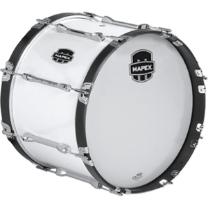 Mapex Qualifier Marching Bass Drum - 22-inch x 14-inch, Gloss White