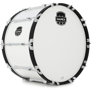 Mapex Qualifier Marching Bass Drum - 24-inch x 14-inch, Gloss White