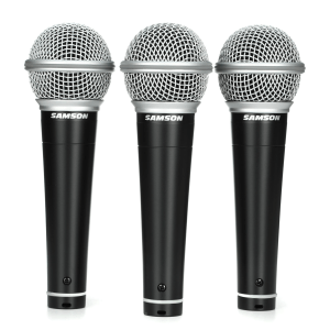Samson R21 Cardioid Dynamic Vocal Microphone - 3-pack