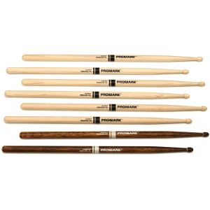 Promark Select Balance Rebound Hickory Drumsticks - 0.565" - Acorn Tip - FireGrain Bonus 4-pack