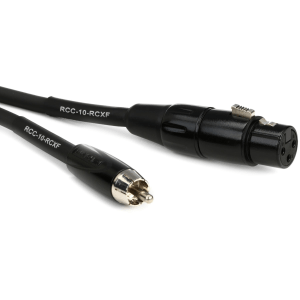 Roland RCC-10-RCXF Black Series XLR Female to RCA Male Interconnect Cable - 10 foot