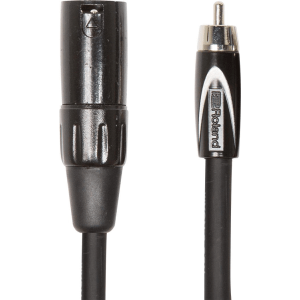 Roland RCC-10-RCXM Black Series XLR Male to RCA Male Interconnect Cable - 10 foot