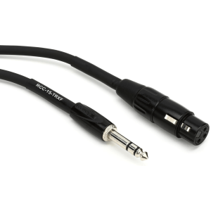 Roland RCC-15-TRXF Black Series XLR Female to 1/4-inch TRS Male Interconnect Cable - 15 foot