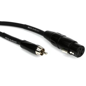 Roland RCC-5-RCXF Black Series XLR Female to RCA Male Interconnect Cable - 5 foot