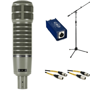 Electro-Voice RE20 Broadcast Microphone Bundle with Stand, Cable, and Cloudlifter