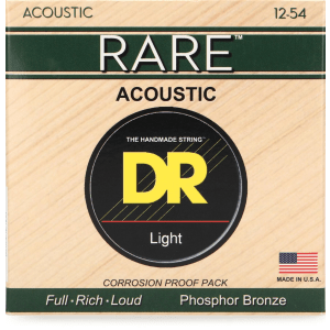 DR Strings RPM-12 Rare Phosphor Bronze Acoustic Guitar Strings - .012 - .054 Light