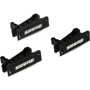 Shure RPM40STC/B Single Tie Clip for TwinPlex Series Microphones - Black (3 Pack)