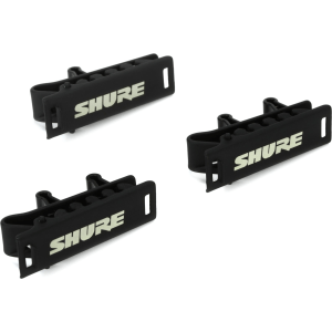 Shure RPM40TC/B Dual Tie Clip for TwinPlex Series Microphones - Black (3 Pack)