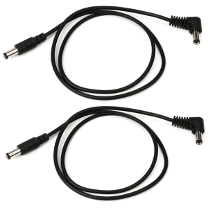 Voodoo Lab 2.1mm Pedal Power Cable - Straight to Right Angle - 24 inch (2-pack)