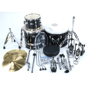 Pearl Roadshow RS584C/C 4-piece Complete Drum Set with Cymbals - Jet Black