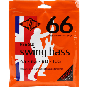 Rotosound RS66LD Swing Bass 66 Stainless Steel Roundwound Bass Guitar Strings - .045-.105 Standard Long Scale