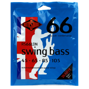 Rotosound RS66LDN Swing Bass 66 Nickel Roundwound Bass Guitar Strings - .045-.105 Standard Long Scale 4-string