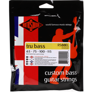 Rotosound RS88EL Tru Bass 88 Black Nylon Tapewound Bass Guitar Strings - .065-.115 Extra-Long Scale 4-string