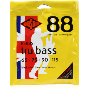 Rotosound RS88S Tru Bass 88 Black Nylon Tapewound Bass Guitar Strings - .065-.115 Standard Short Scale 4-string